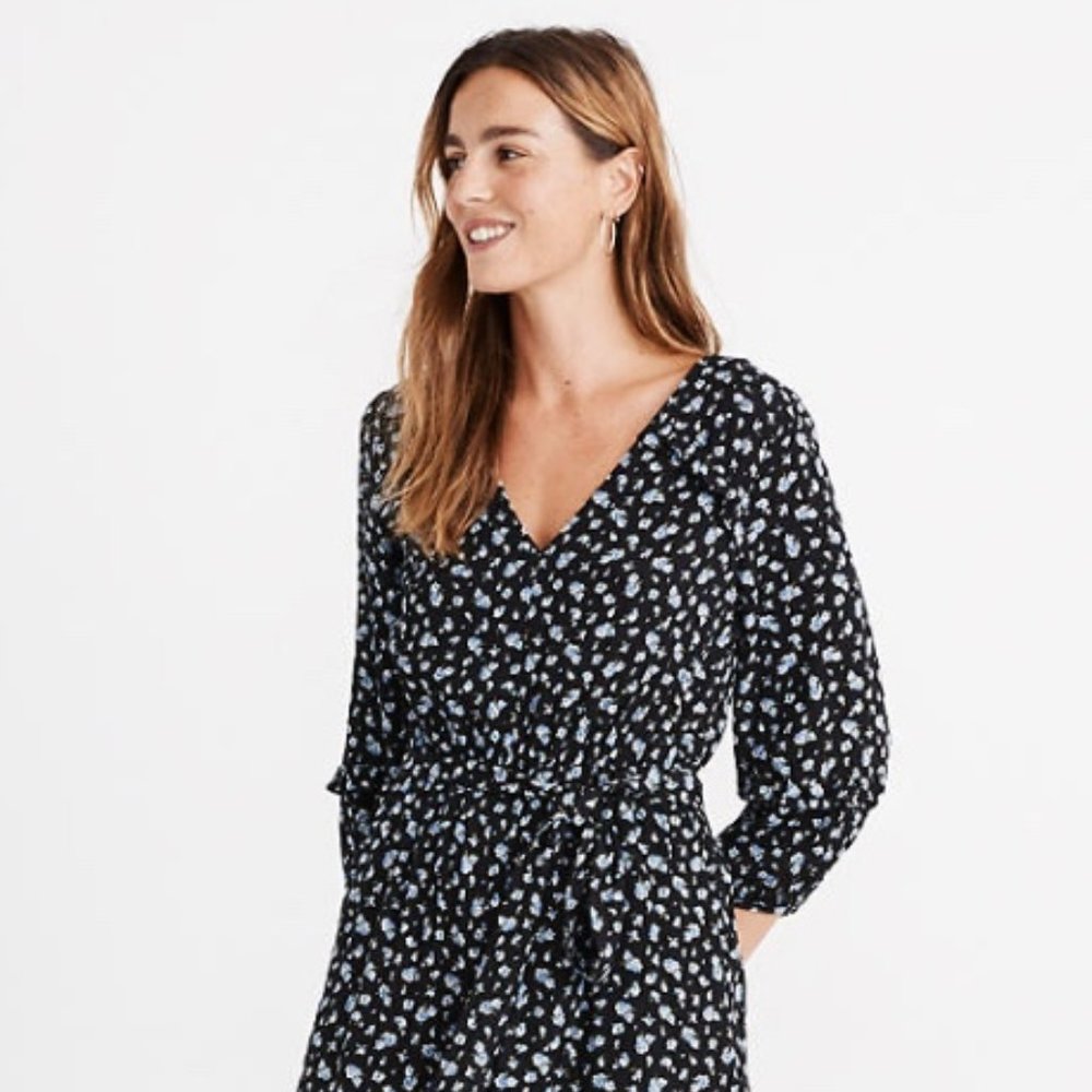 NWT Madewell Ruffle-Sleeve Tie-Waist Jumpsuit